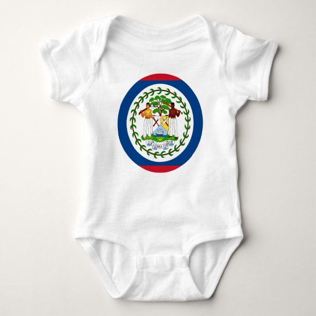 Belize flag Baby Jersey Bodysuit Baby Strampler (Vorderseite)