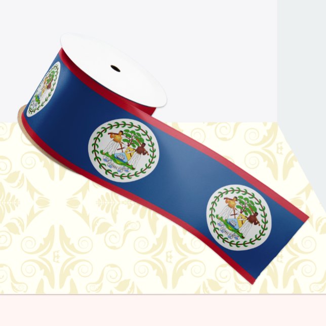 Belize Flag Band, Belize Patrioten/Sport Satinband (Von Creator hochgeladen)