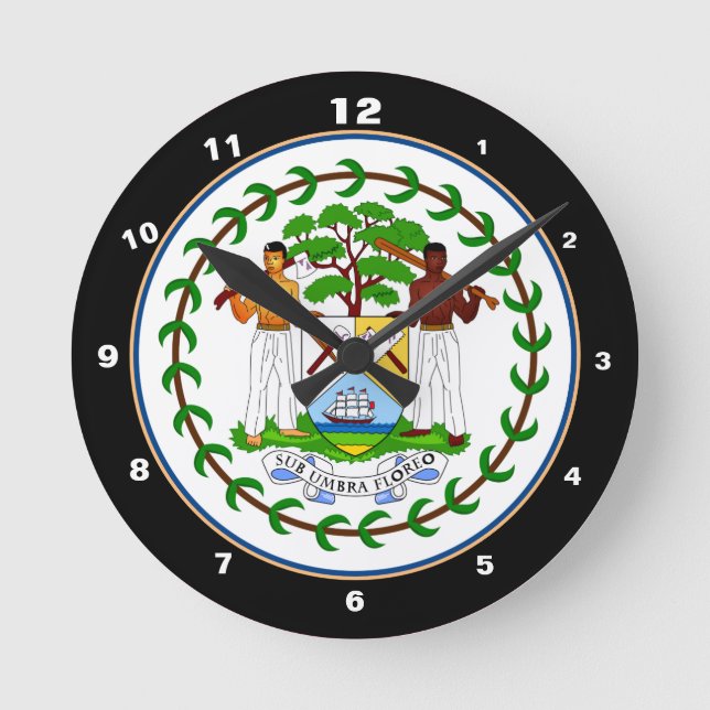 Belize Flag & Belize trendige Mode /Design Uhr (Vorderseite)