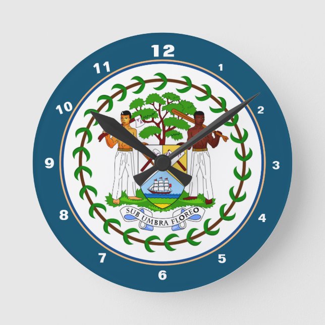 Belize Flag & Belize trendige Mode /Design Uhr (Vorderseite)