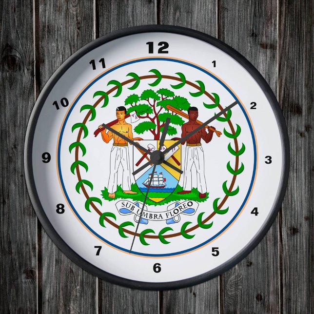 Belize Flag & Belize trendige Mode /Design Uhr (Von Creator hochgeladen)