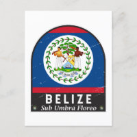 Belize Flag Emblem gestört Vintag