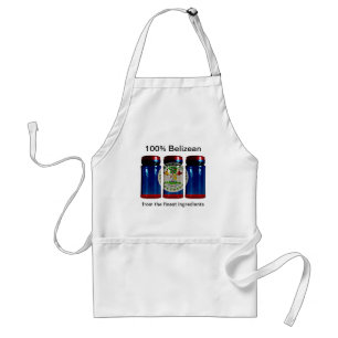 Belize Flag Gewürzjars Schürze