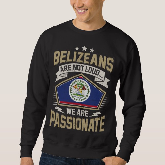 Belize Flag Passionate Belizeans Girls & Women Sweatshirt (Vorderseite)