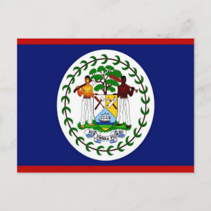 Belize - Flag - Postkarte