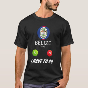 Belize Flag Souvenir Belize ruft an T-Shirt