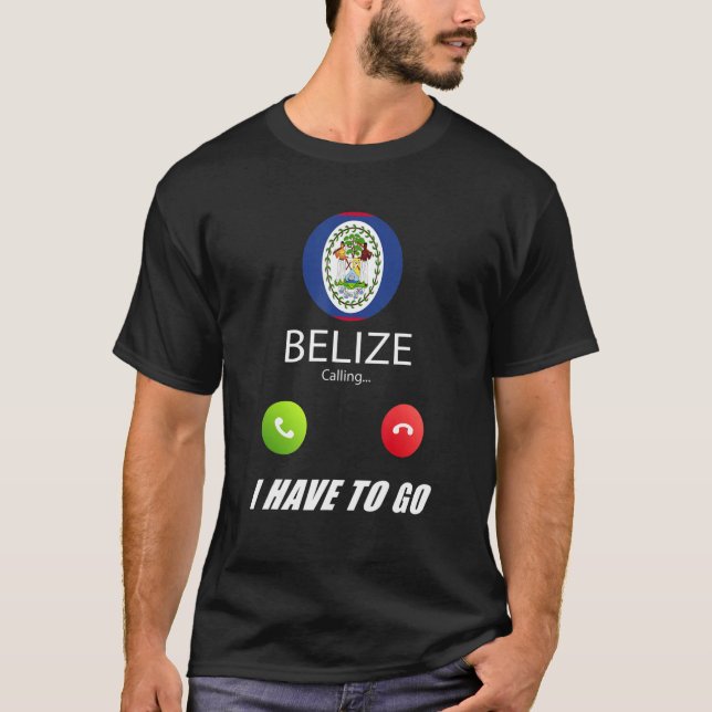 Belize Flag Souvenir Belize ruft an T-Shirt (Vorderseite)