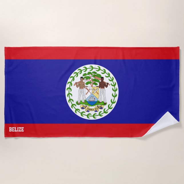 Belize Flag Splendid Patriotic Strandtuch (Vorderseite)