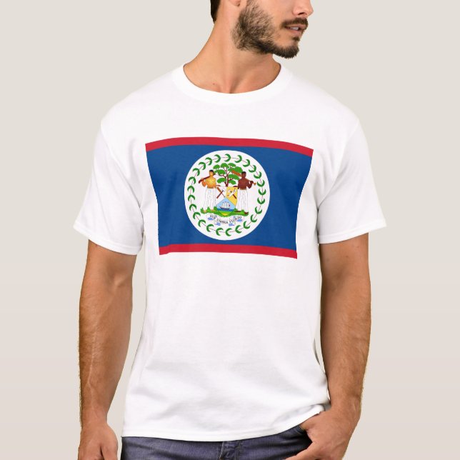 Belize Flag T-Shirt, Patriotic T-Shirts (Vorderseite)