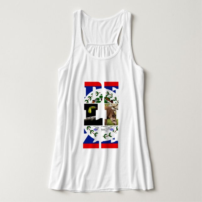 Belize Flag, Tapir & Toucan Bird T - Shirt (Design Vorderseite)