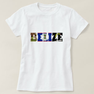 Belize Flag, Tapir & Toucan Bird T - Shirt