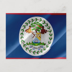 Belize - Flag Waving - Postkarte