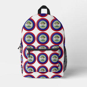 Belize-Flagge Bedruckter Rucksack