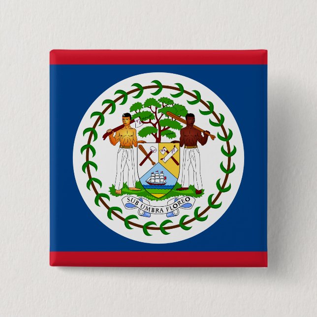 Belize-Flagge Button (Vorderseite)