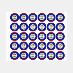 Belize-Flagge Etiketten