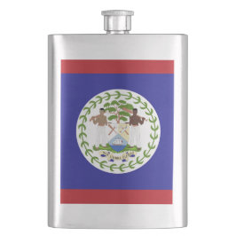Belize-Flagge Flachmann