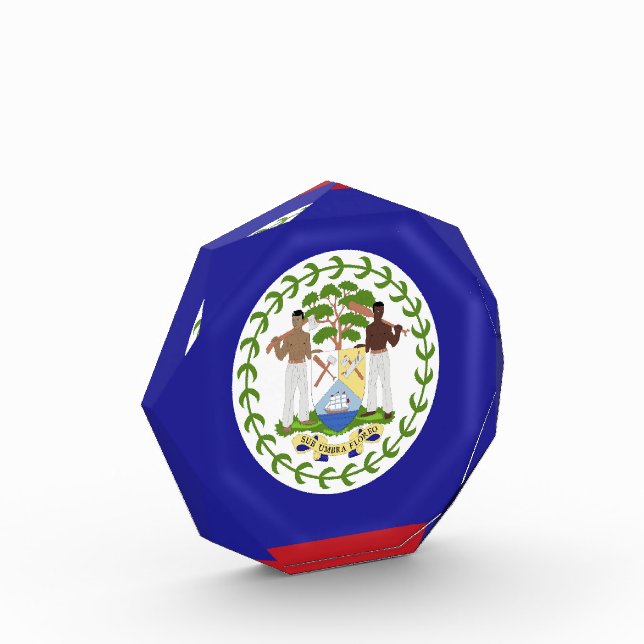 Belize-Flagge Fotoblock (Links)