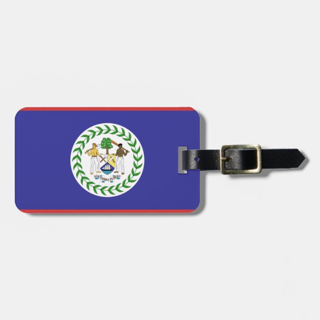 Belize-Flagge Gepäckanhänger (Vorderseite horizontal)
