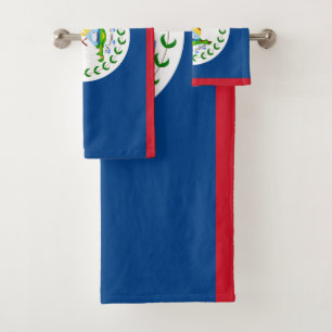 Belize-Flagge Handtuch Badhandtuch Set