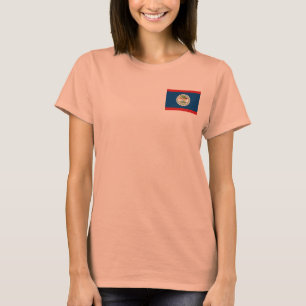 Belize-Flagge + Karte T-Shirt