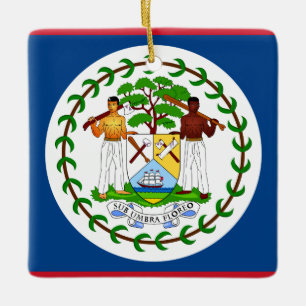 Belize-Flagge Keramikornament