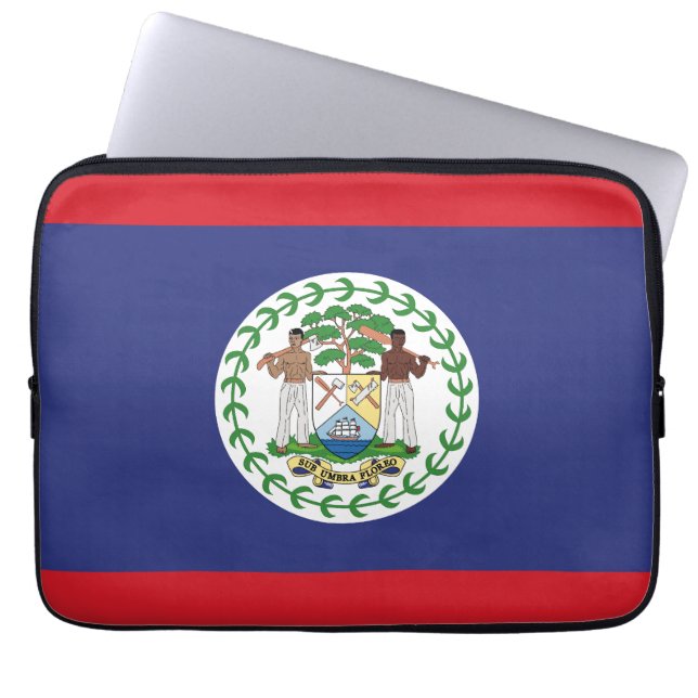 Belize-Flagge Laptopschutzhülle (Vorderseite)