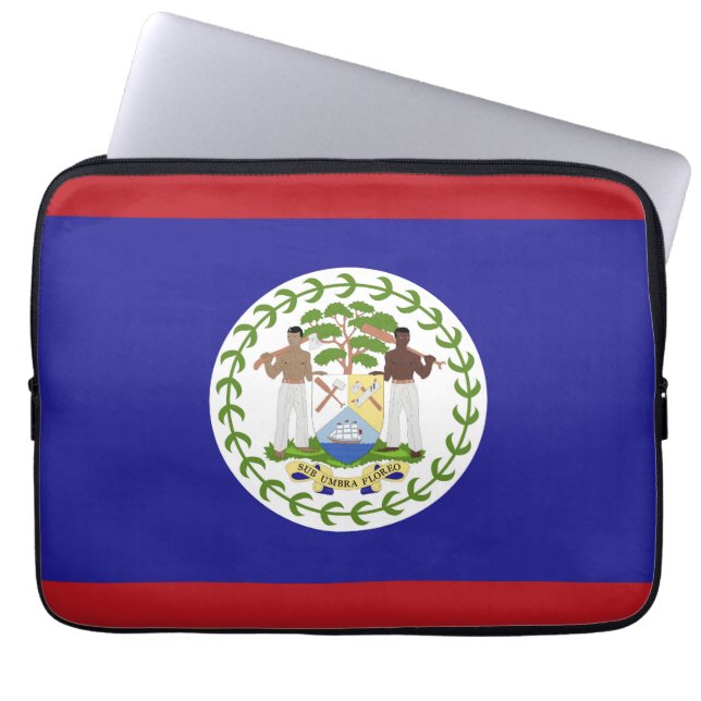 Belize-Flagge Laptopschutzhülle (Vorderseite)
