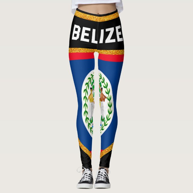 Belize-Flagge Leggings (Vorderseite)