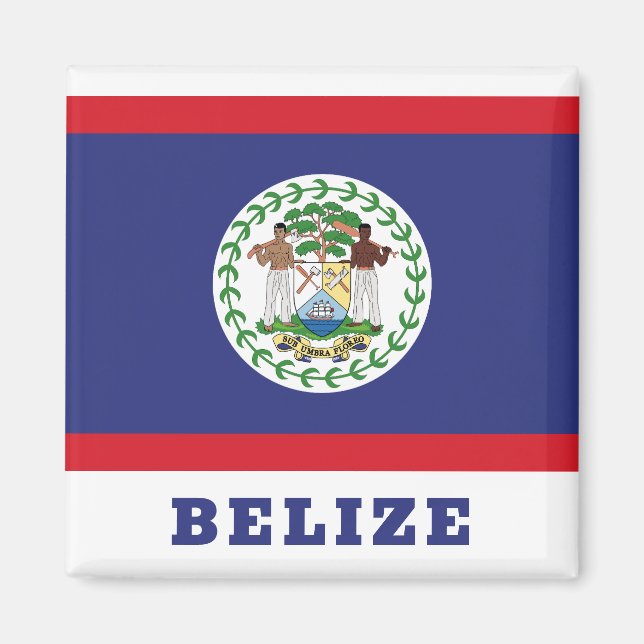 Belize-Flagge Magnet (Vorne)