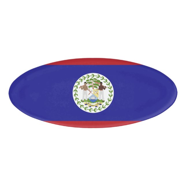 Belize-Flagge Namenschild (Vorderseite)