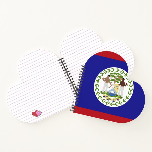 Belize-Flagge Notizbuch (Innenseite)