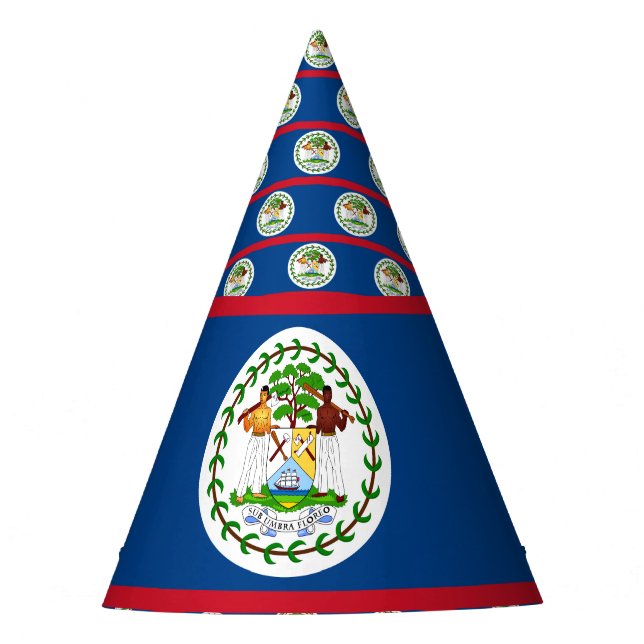 Belize-Flagge Partyhütchen (Vorderseite)