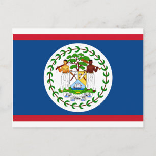 Belize-Flagge Postkarte