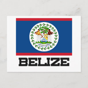 Belize-Flagge Postkarte