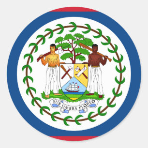 Belize-Flagge Runder Aufkleber