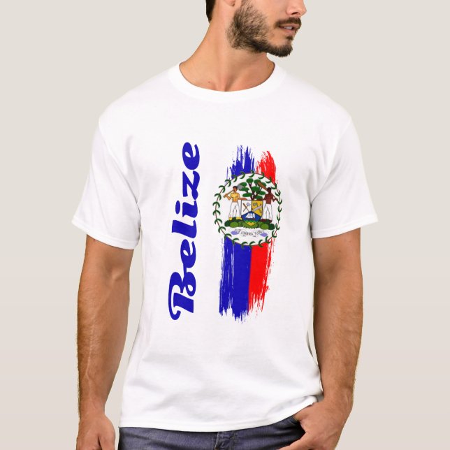 Belize-Flagge T-Shirt (Vorderseite)