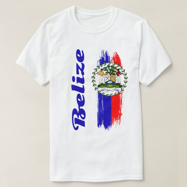 Belize-Flagge T-Shirt (Design vorne)