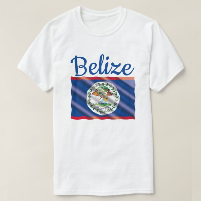 Belize-Flagge T-Shirt (Design vorne)