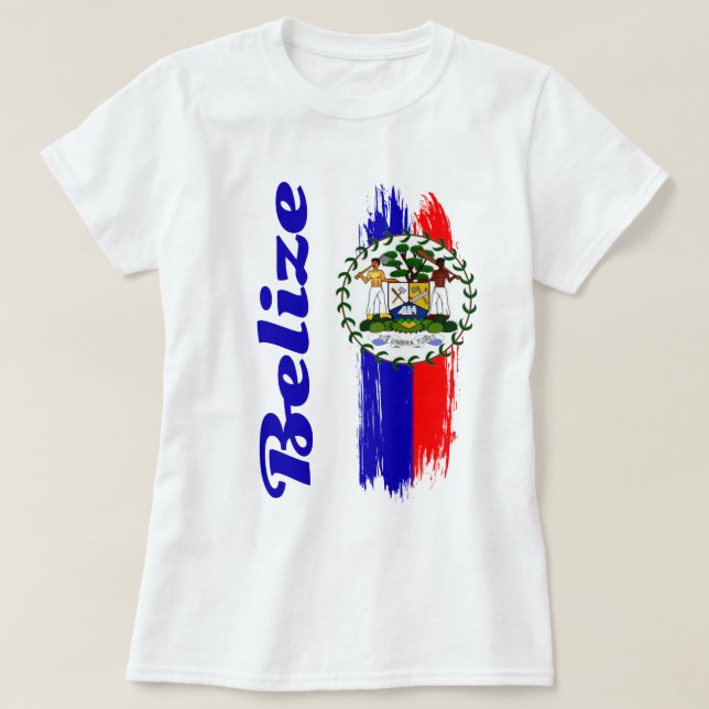 Belize-Flagge T-Shirt (Design vorne)