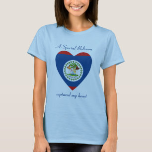 Belize-Flagge T-Shirt für Herzensmenschen