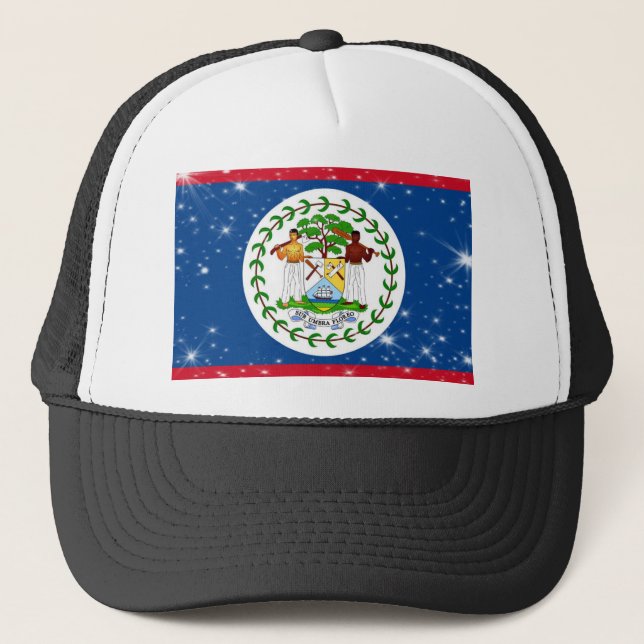 Belize-Flagge Truckerkappe (Vorderseite)