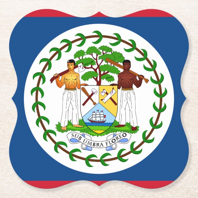 Belize-Flagge Untersetzer (Vorderseite)