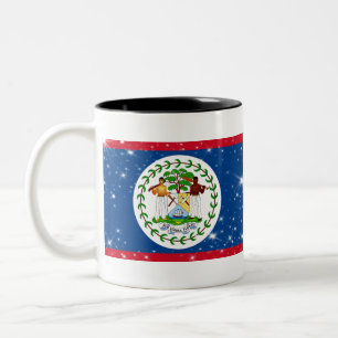 Belize-Flagge Zweifarbige Tasse
