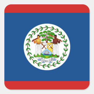 Belize-Flaggen-Aufkleber Quadratischer Aufkleber