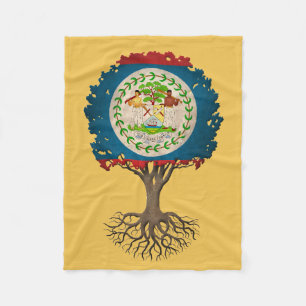 Belize-Flaggen-Baum des Lebens kundengerecht Fleecedecke