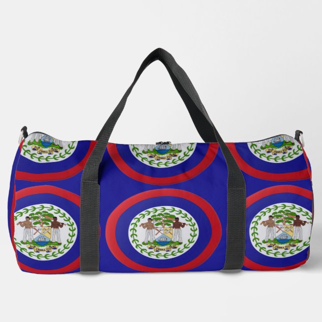 Belize-Flaggen-Stadion  Duffle Bag (Vorderseite)