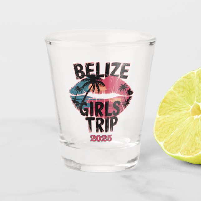 Belize Girls Tour Schnapsglas (Vorderseite)