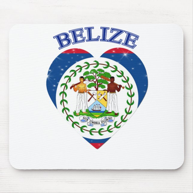 Belize Heart Mousepad (Vorne)