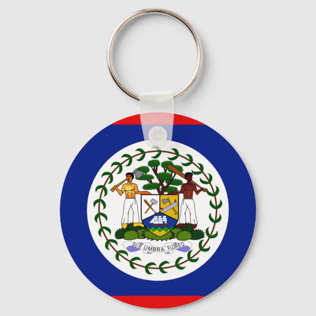 Belize Hochwertige Flagge Schlüsselanhänger (Vorderseite)