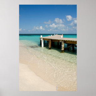 Belize, Karibik, Goff Caye. Eine kleine Insel Poster